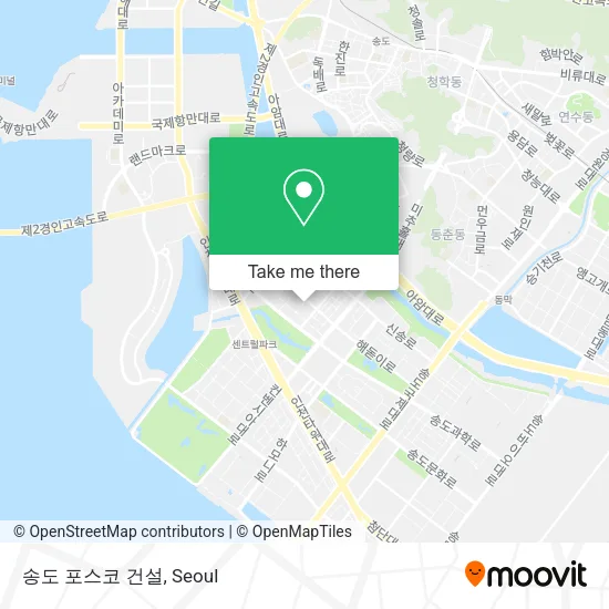 송도 포스코 건설 map