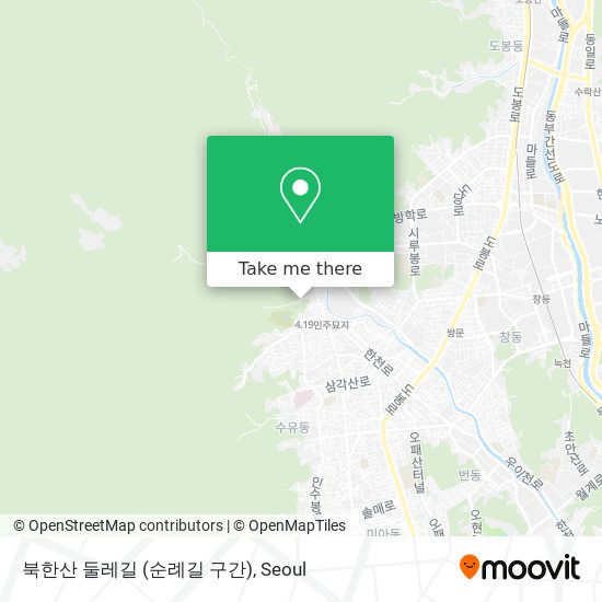 북한산 둘레길 (순례길 구간) map