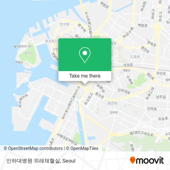 인하대병원 외래채혈실 map