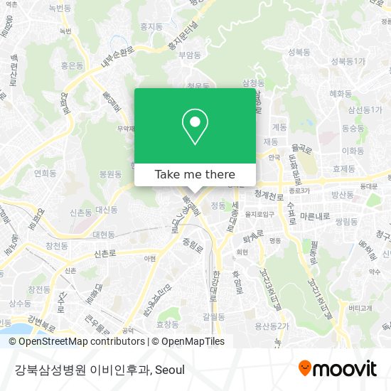 강북삼성병원 이비인후과 map