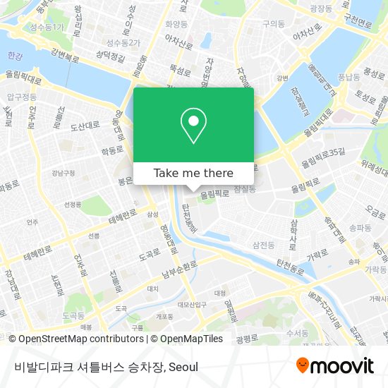 비발디파크 셔틀버스 승차장 map