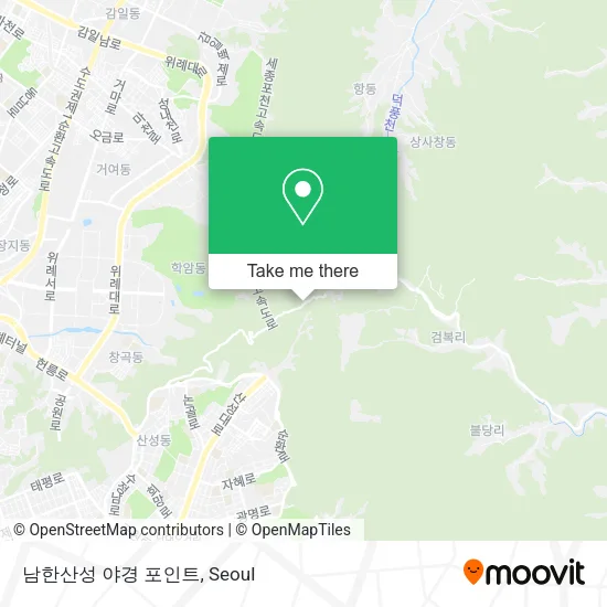 남한산성 야경 포인트 map