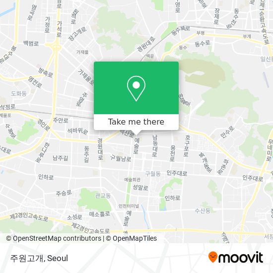 주원고개 map