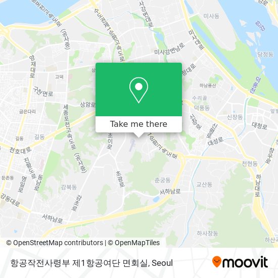 항공작전사령부 제1항공여단 면회실 map