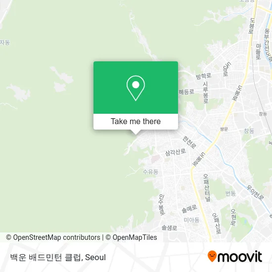 백운 배드민턴 클럽 map