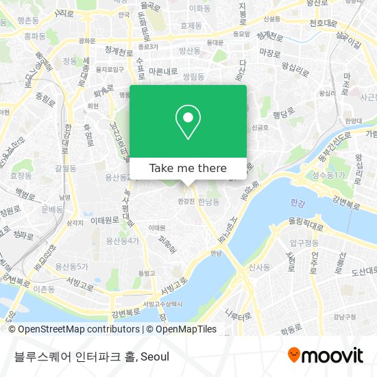 블루스퀘어 인터파크 홀 map