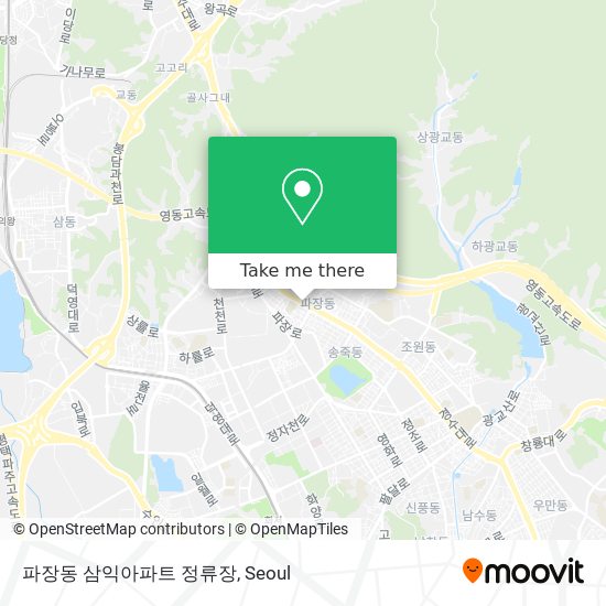 파장동 삼익아파트 정류장 map