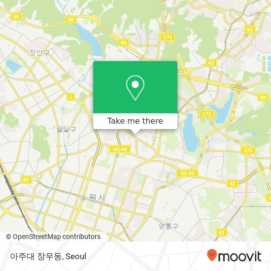 아주대 장우동 map