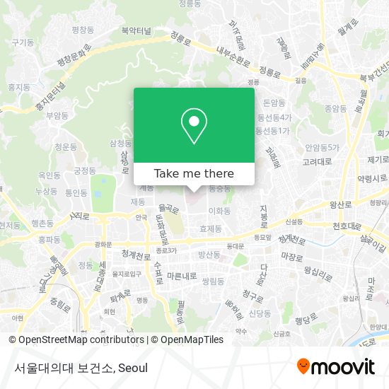 서울대의대 보건소 map