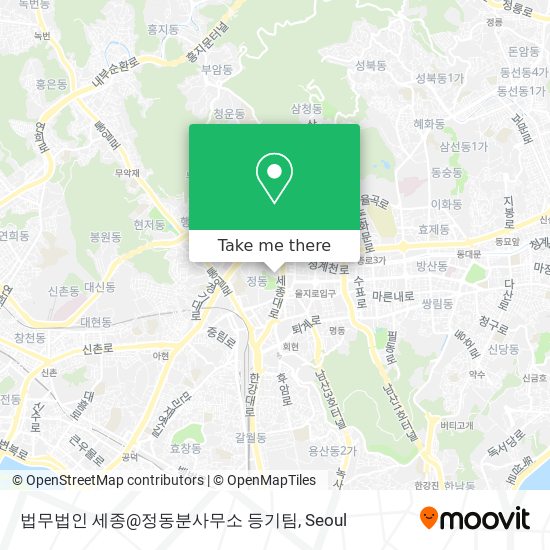 법무법인 세종@정동분사무소 등기팀 map