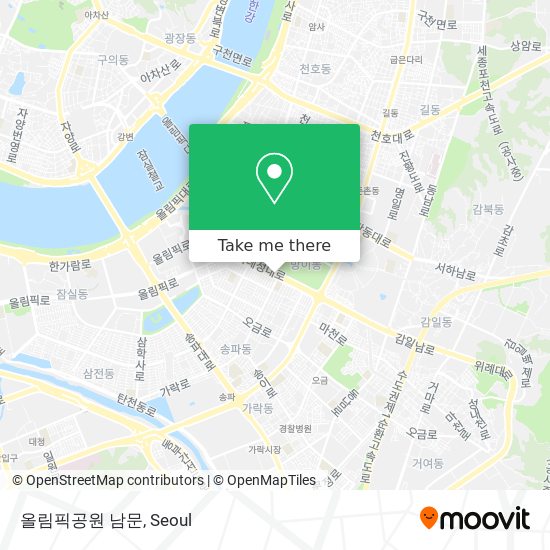 올림픽공원 남문 map