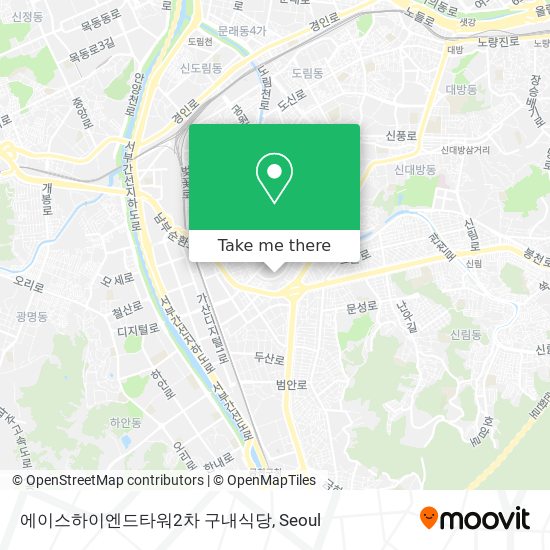 에이스하이엔드타워2차 구내식당 map