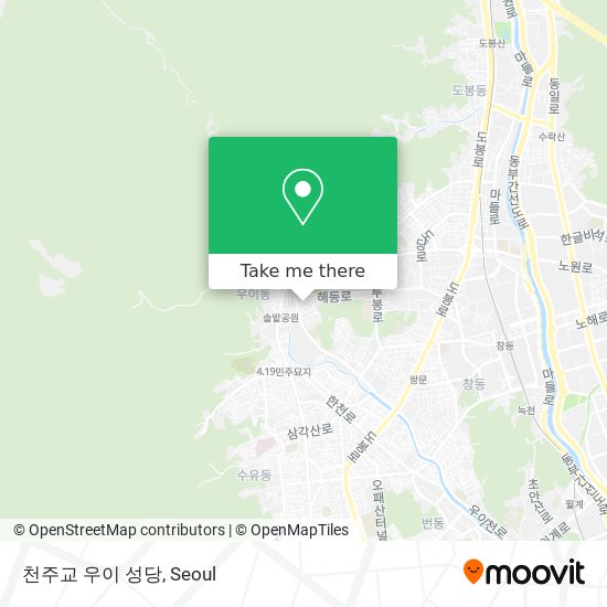 천주교 우이 성당 map