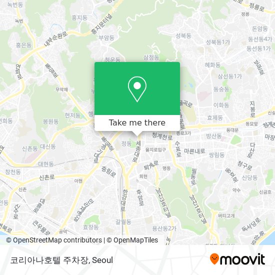 코리아나호텔 주차장 map