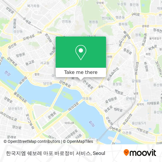한국지엠 쉐보레 마포 바로정비 서비스 map