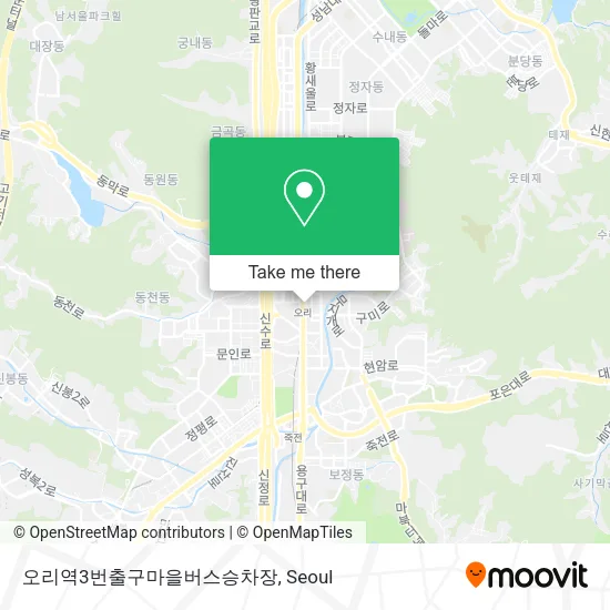 오리역3번출구마을버스승차장 map
