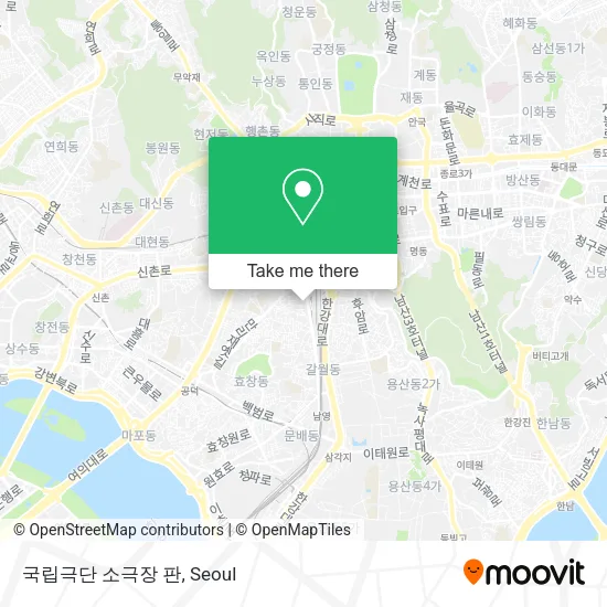 국립극단 소극장 판 map