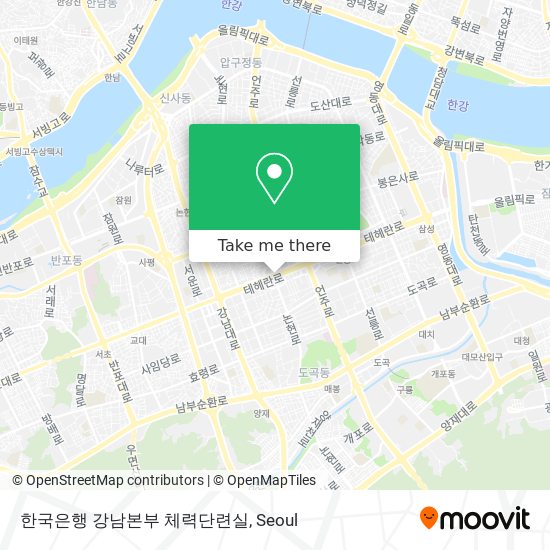 한국은행 강남본부 체력단련실 map