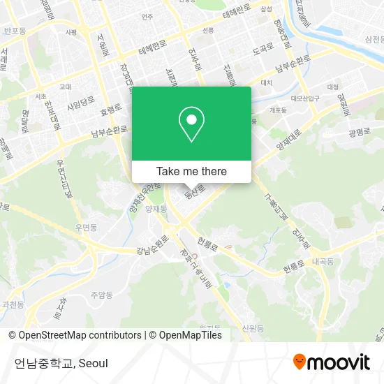 언남중학교 map