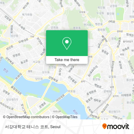 서강대학교 테니스 코트 map