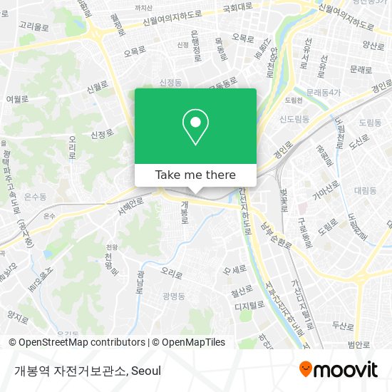 개봉역 자전거보관소 map