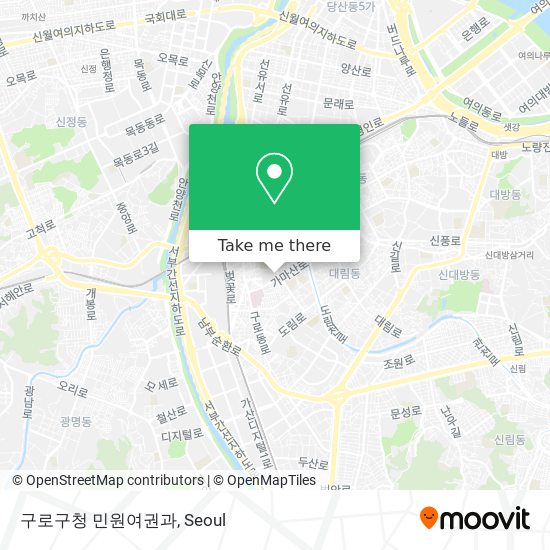 구로구청 민원여권과 map