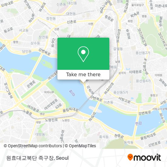 원효대교북단 족구장 map