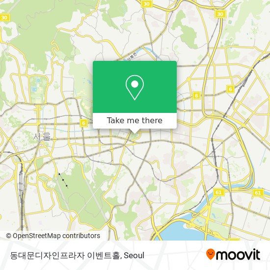 동대문디자인프라자 이벤트홀 map