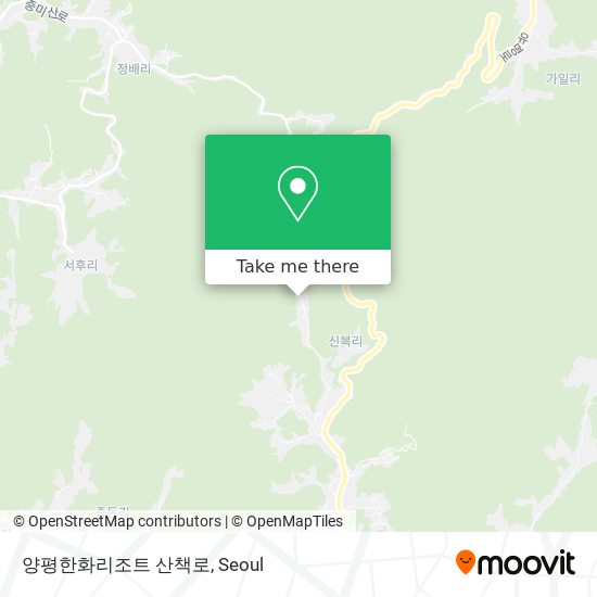 양평한화리조트 산책로 map