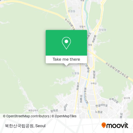 북한산국립공원 map