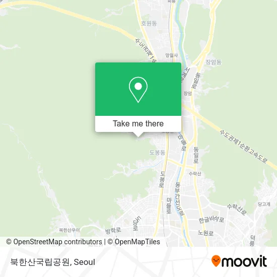 북한산국립공원 map