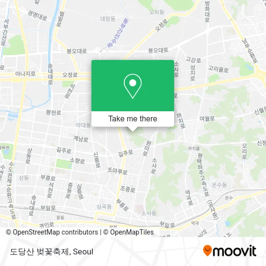 도당산 벚꽃축제 map