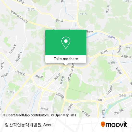 일산직업능력개발원 map