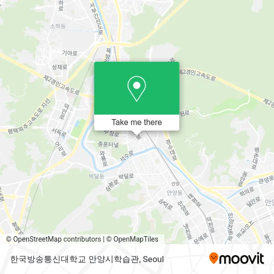 한국방송통신대학교 안양시학습관 map