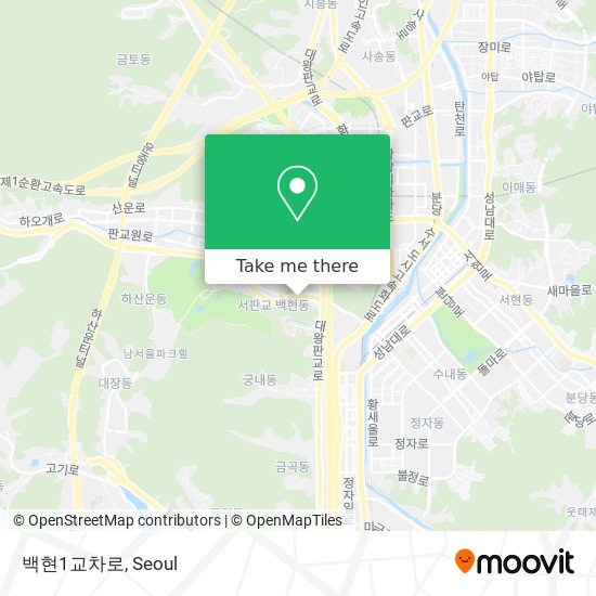 백현1교차로 map