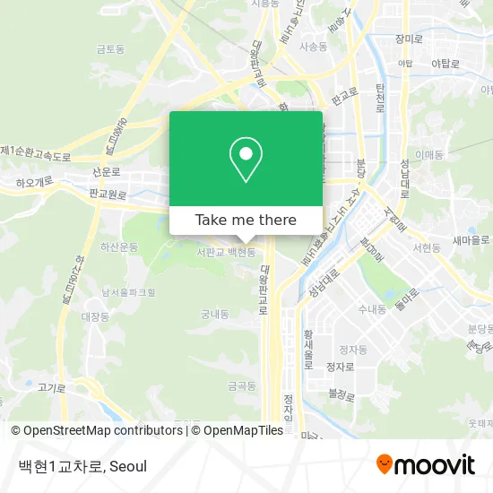 백현1교차로 map
