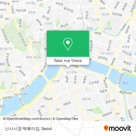 신사시장 떡볶이집 map