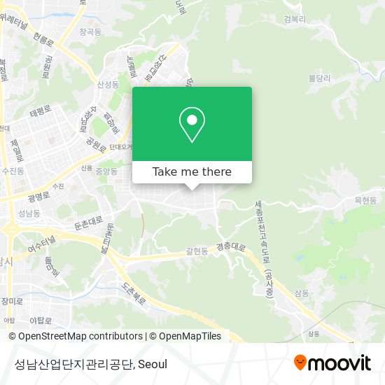 성남산업단지관리공단 map