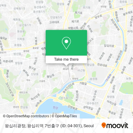 왕십리광장, 왕십리역 7번출구 (ID: 04-301) map