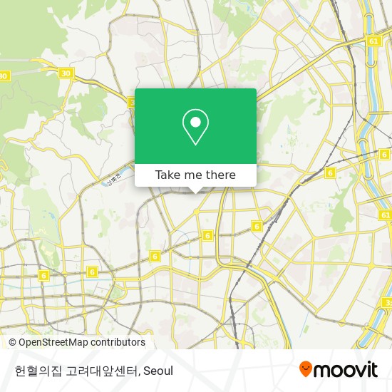 헌혈의집 고려대앞센터 map