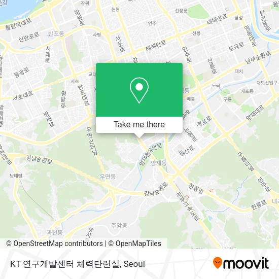 KT 연구개발센터 체력단련실 map