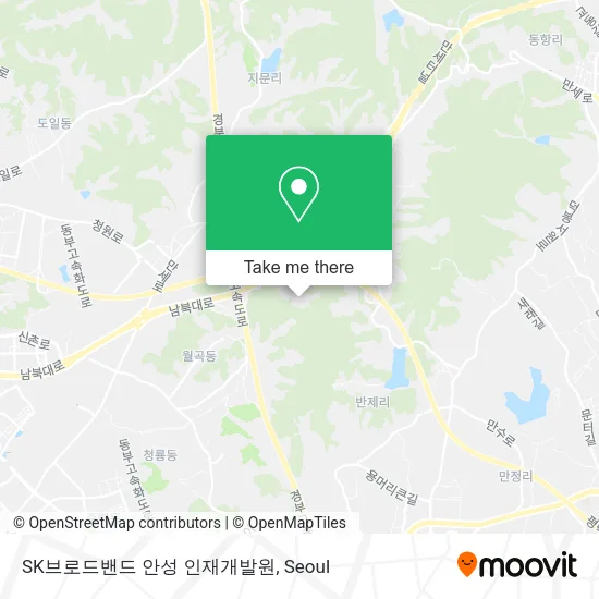 SK브로드밴드 안성 인재개발원 map