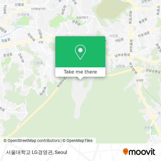 서울대학교 LG경영관 map