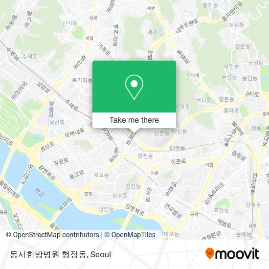 동서한방병원 행정동 map