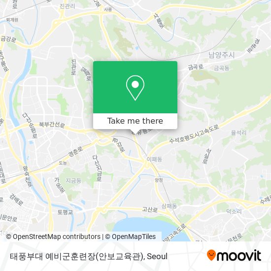 태풍부대 예비군훈련장(안보교육관) map