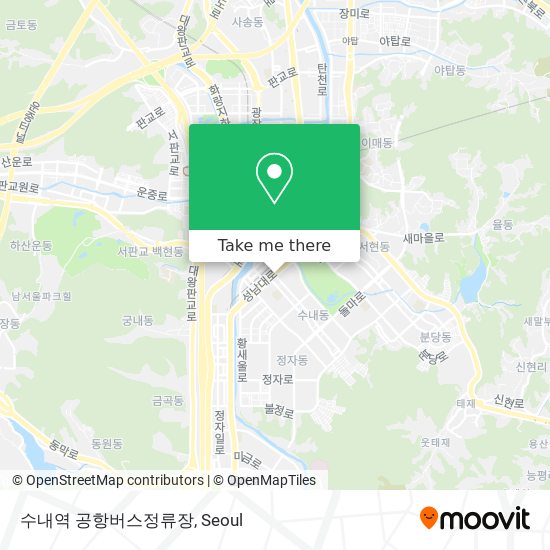 수내역 공항버스정류장 map