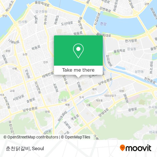 춘천닭갈비 map