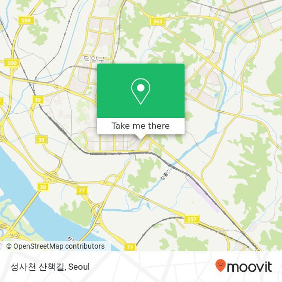 성사천 산책길 map