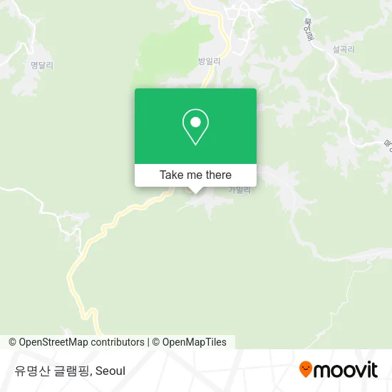 유명산 글램핑 map