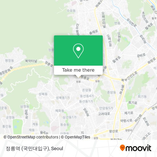 정릉역 (국민대입구) map
